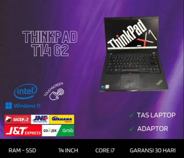 Lenovo Thinkpad T14 G2 Core i7 Gen 11 Ram 16GB Ssd 256GB D-RC
