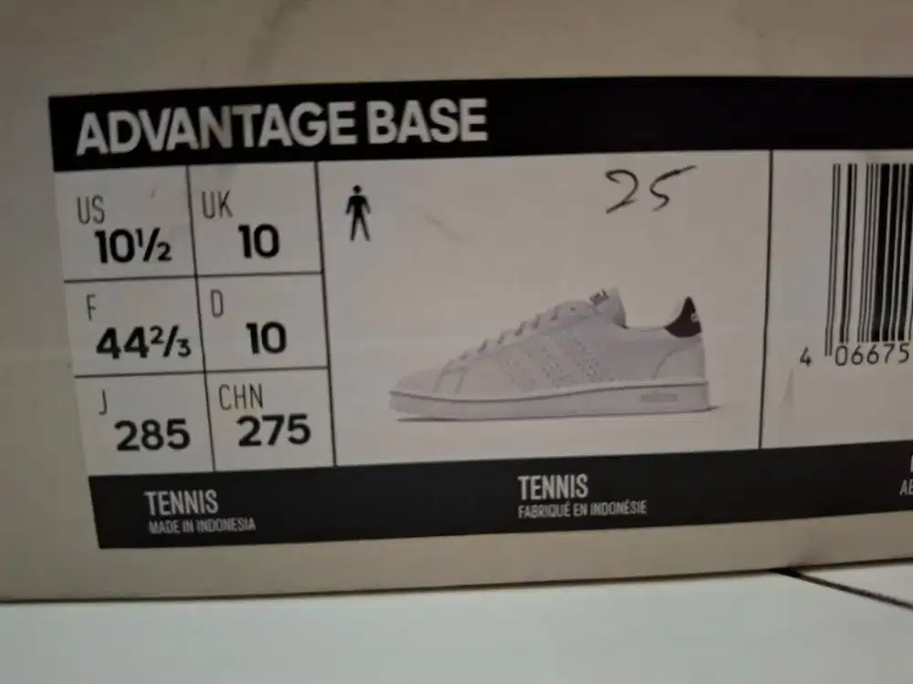 ADIDAS BASE WHITE RED (PRELOVED)