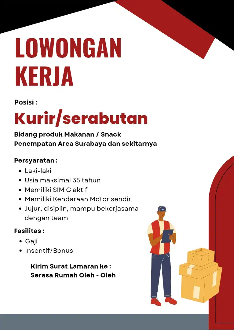 Lowongan Kerja Admin & Kurir Marketing