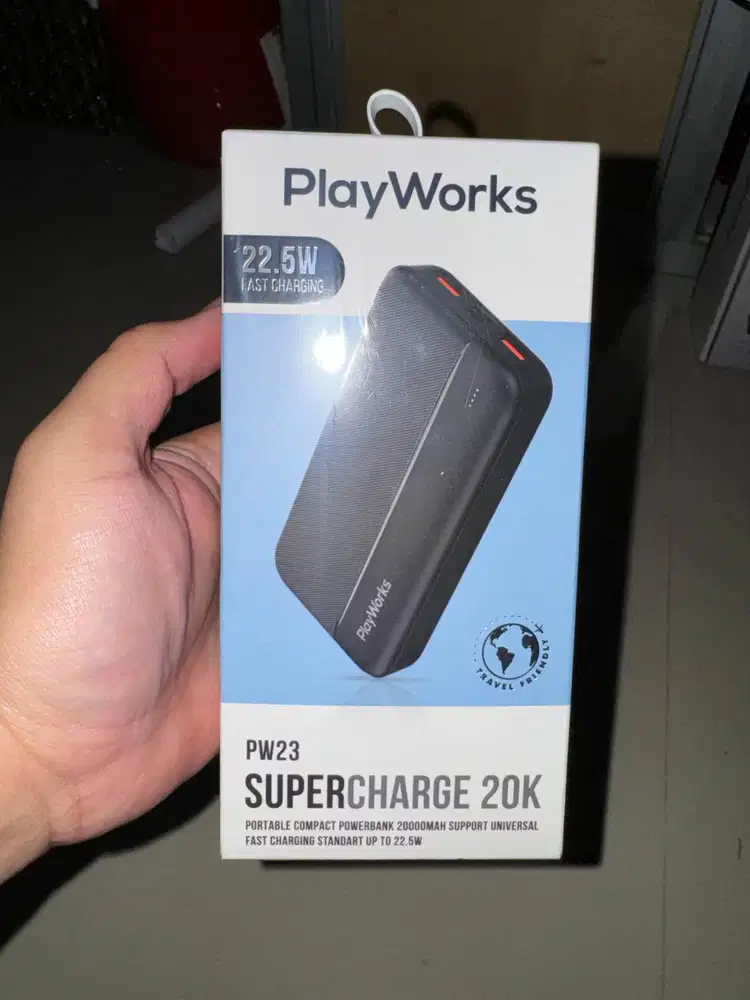 powerbank merk playworks 22.5w supercharge 20.000 mah