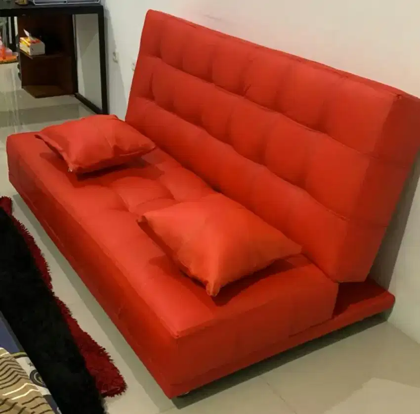Sofa bed uk 160x120 ada 3 warna hitam coklat merah