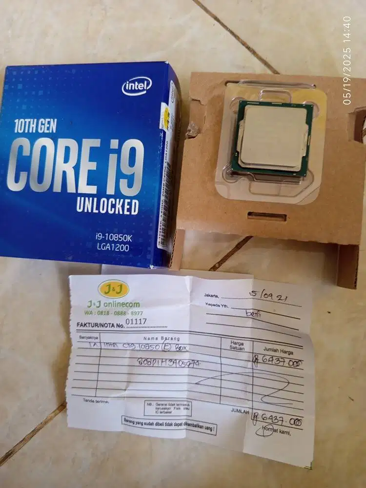 intel Core i9-10850K 3.6GHz - 5.2GHz 10C 20T 20M Cache LGA1200