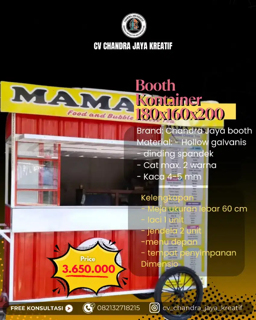 BOOTH CONTAINER CUSTOM MURAH