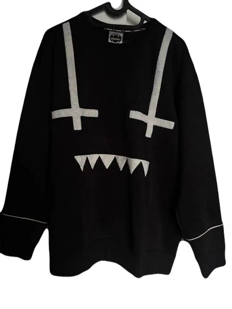 El stinko scuba creneck sweater black hitam fleece sherpa