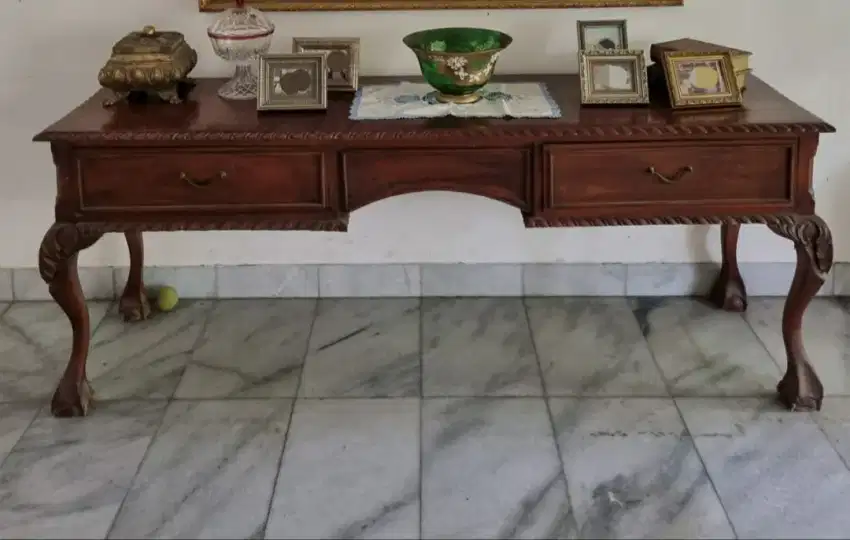 Meja Konsul Pajang Kayu Jati Tua Klasik  Antik