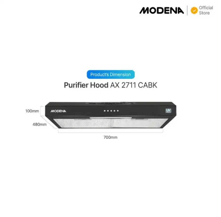 Puripier  Hood Hybrid Modena 2 in 1 (AX 2711 CABK)