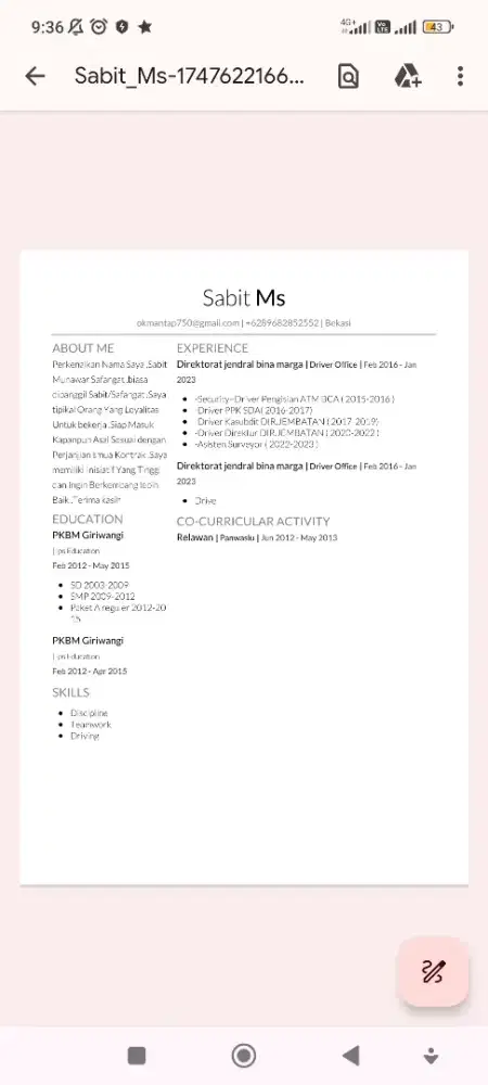 Mencari Lowongan pekerjaan