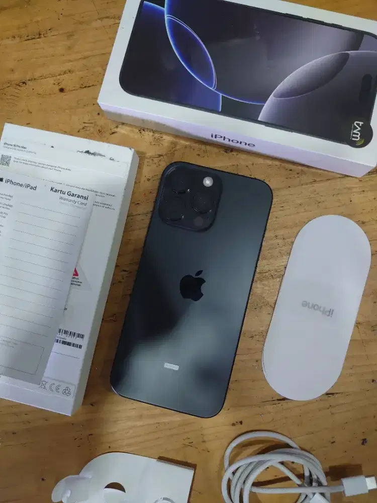 Iphone 16 pro max 256 ibox black titanium bh 100 grs on mei 2026