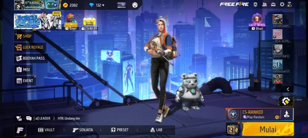 Dijual Cepat Akun Free Fire milik Pribadi Bu