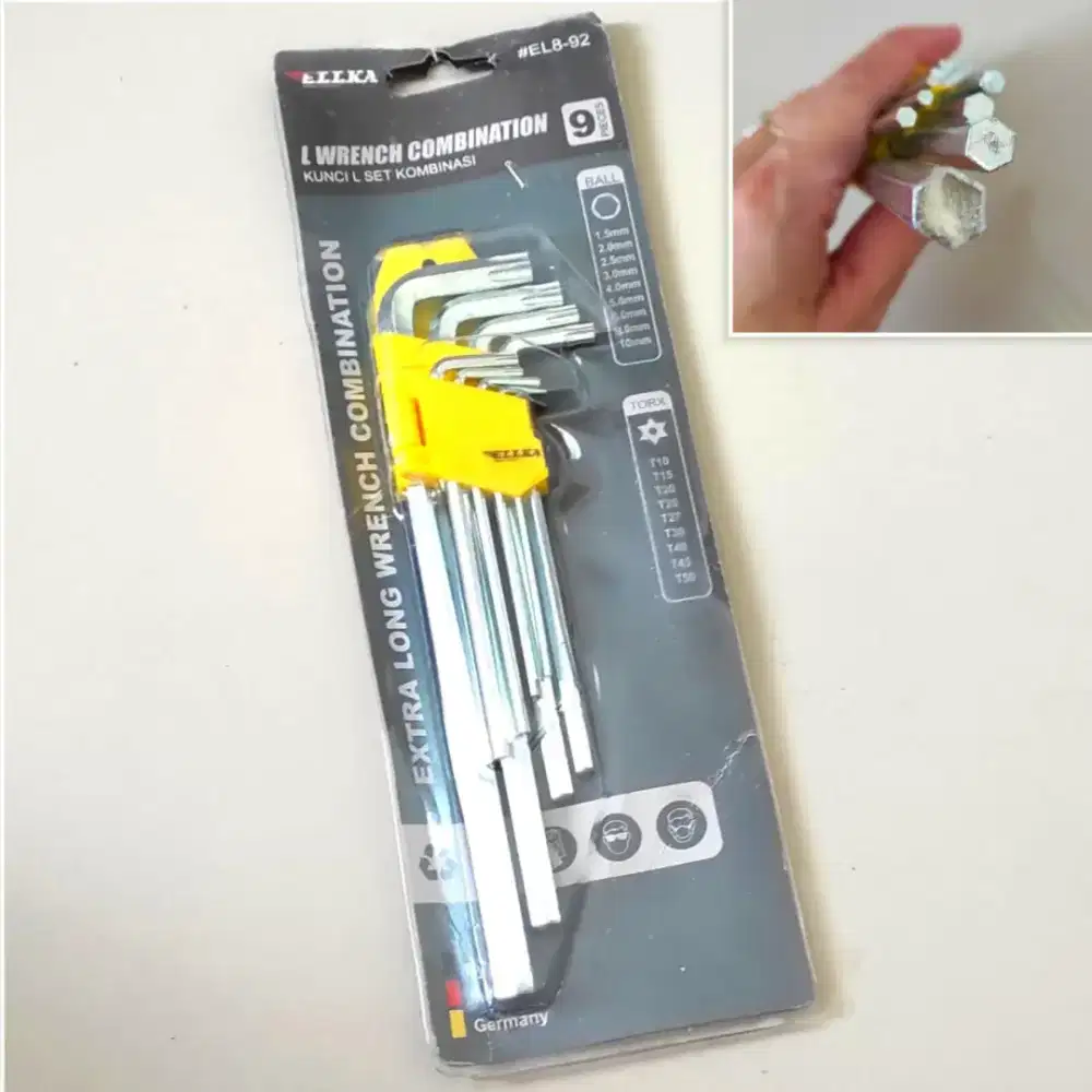 Kunci L Kombinasi Flat dan Bintang