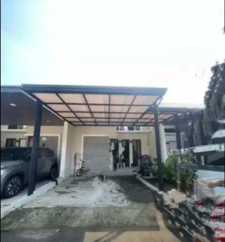 Kanopi rangka baja alderon single