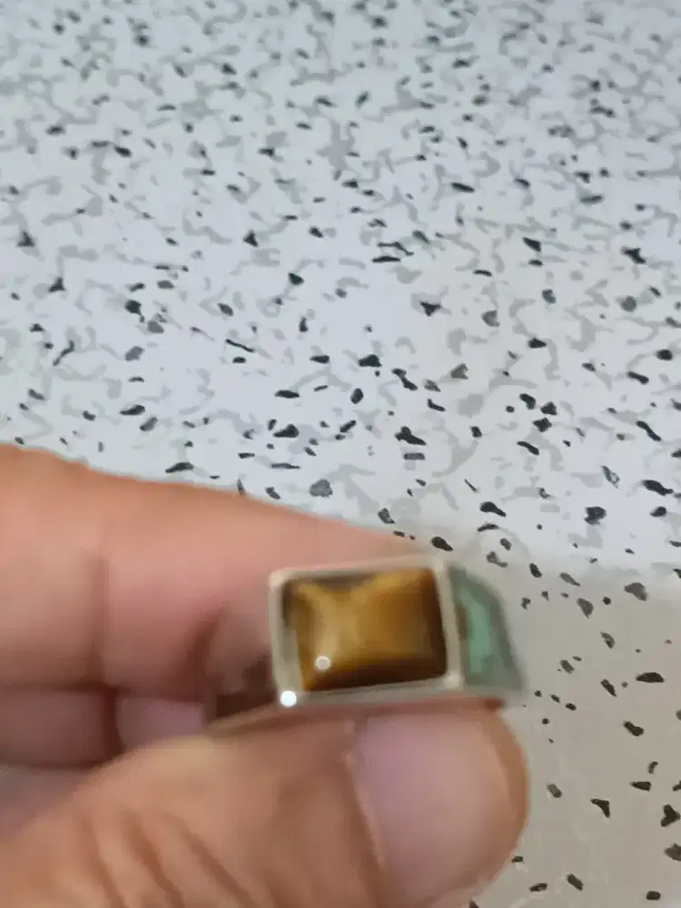 Sepaket Cincin Safir & TIger Eye Ukrn.9 (Baru), Harga Nett, Ada Bonus