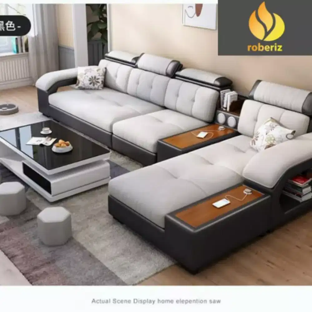 Sofa L Minimalis Ruang Tamu Head Recline