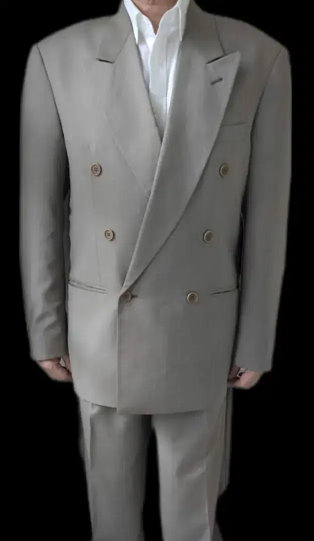 Dijual satu stel (jas dan celana) Vintage Double Breasted Suit