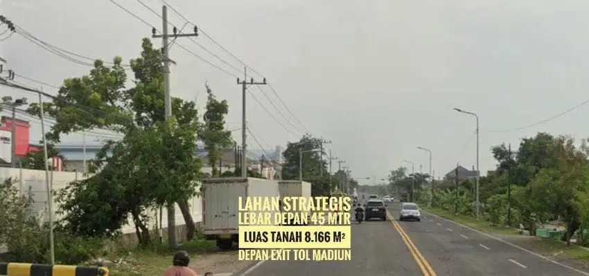 Tanah Istimewa LD 45 mtr , Sltn Exit TOL MADIUN