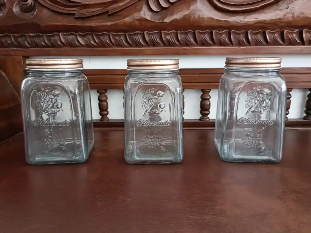 3 buah toples kaca
