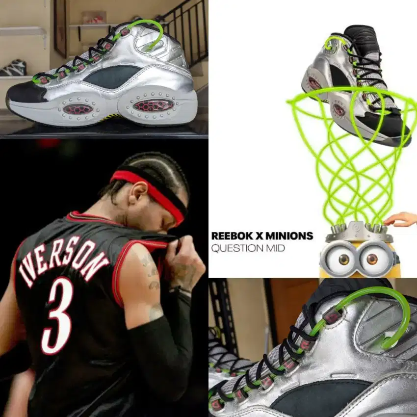 Sepatu Basket Reebok Question Mid Minions Gru's Lab