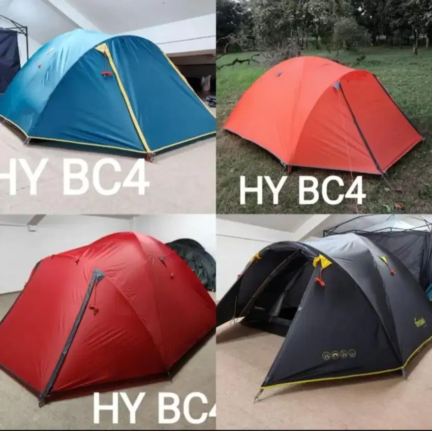 Tenda Camping HY BC4 Tenda Double Layer Kapasitas 4-5 Orang Outdoor