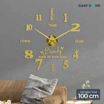 Jam Dinding Besar DIY Giant Wall Clock Quartz 100 cm