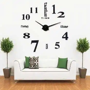 Jam Dinding Besar DIY Giant Wall Clock Quartz 120 cm