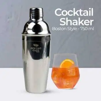 Cocktail Shaker Bartender Boston Style Stainless Steel 750ml