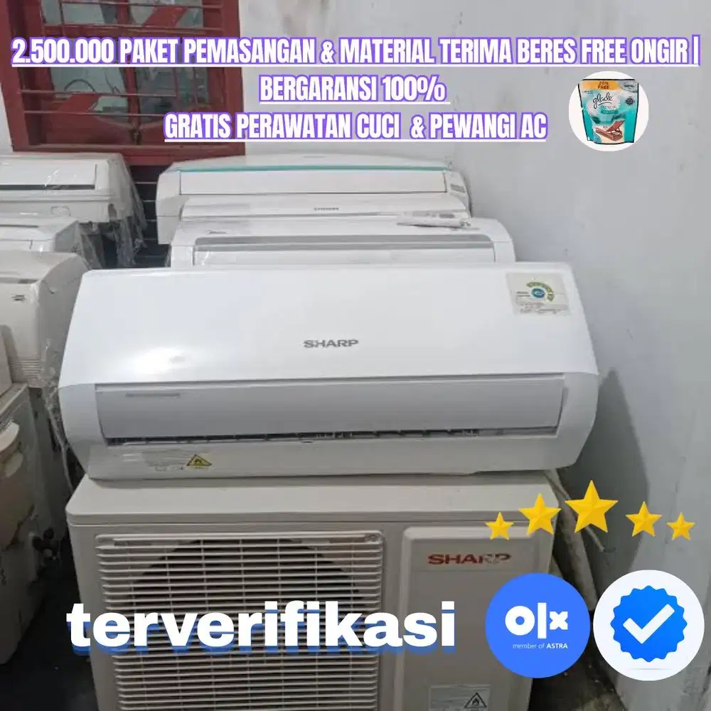AC 1/2 PK LOWWAT HEMAT LISTRIK . AC 3/4 PK . AC 1 PK PASANG AC