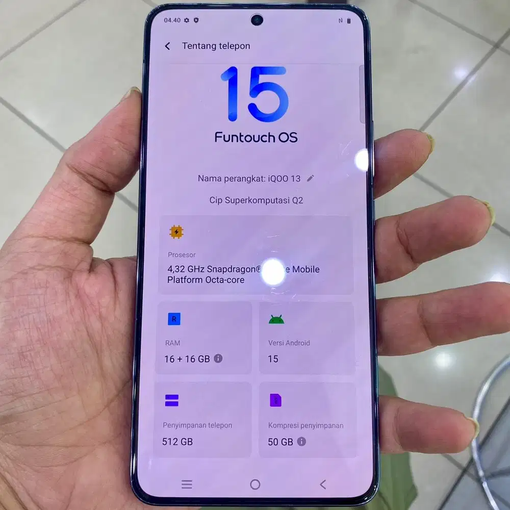 Iqoo 13 snap 8 elite 16 / 512 resmi fullset original