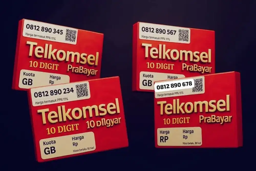 Nomor Cantik 10 angka SUPER LANGKA SIMPATI 10DIGIT