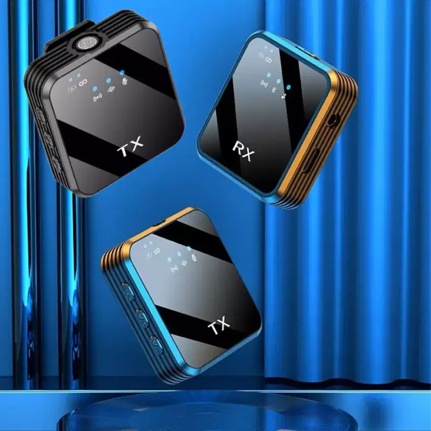 ANYTROX Clip On Mic Wireless for Vlogging Streaming with 2 Transmitter