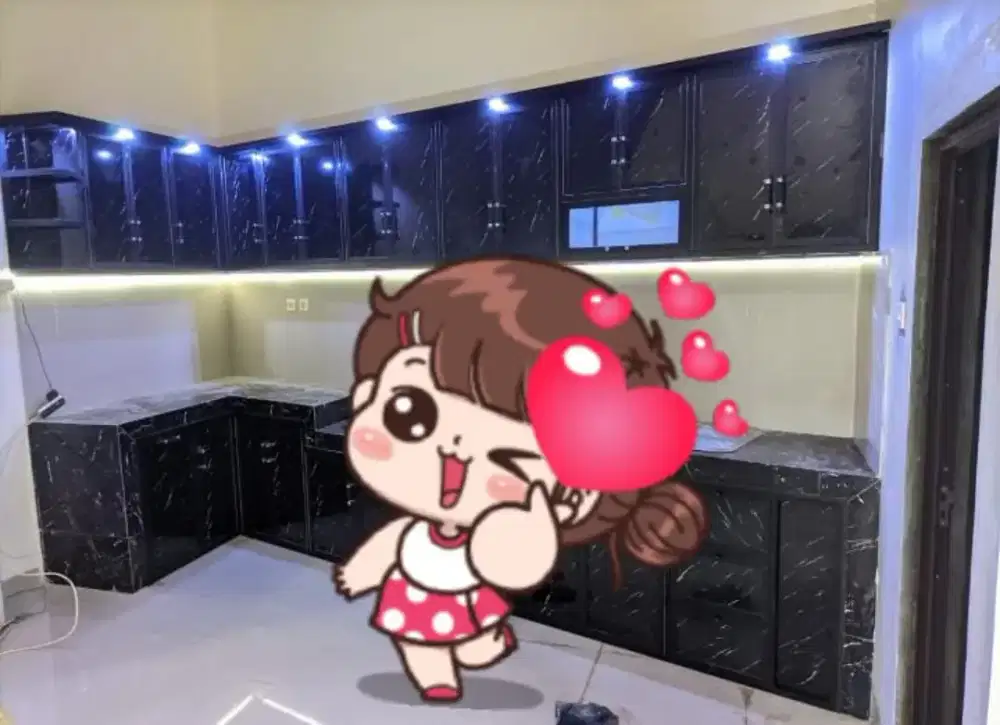 Kitchen set bahan aluminium acp anti ryap anti kropos kuat api