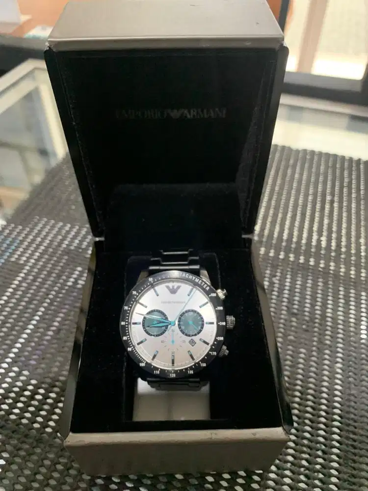 JUAL JAM TANGAN EMPORIO ARMANI AR11471 HITAM ORI DAN MURAH BALIKPAPAN