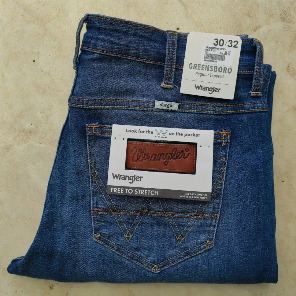 Wrangler Greensboro Regular Fit Original no Celana Jeans Denim Levi's