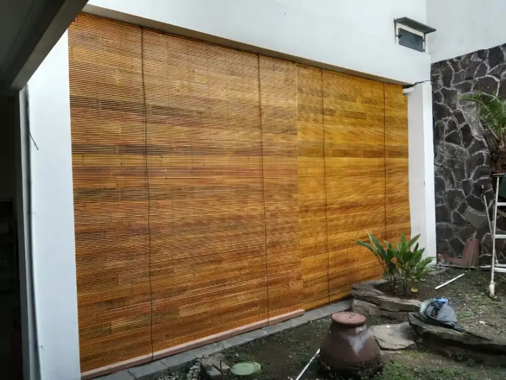 Tirai kayu tirai bambu