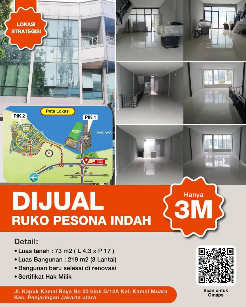 DIJUAL ! RUKO Siap Huni di Kawasan Pesona Indah Kapuk