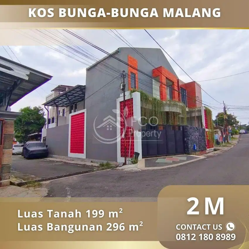Bangunan Kos Baru Jalan Bunga-Bunga Kota Malang