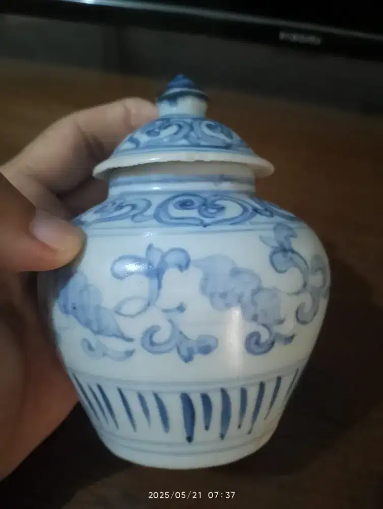 Jarlet biru putih china antik