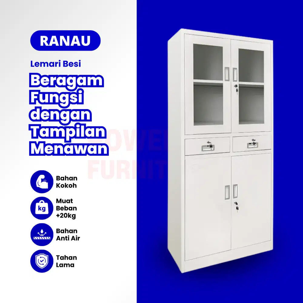 [HARGA PABRIK] PowerD Lemari Loker Besi RANAU – Lemari Besi 2 Pintu