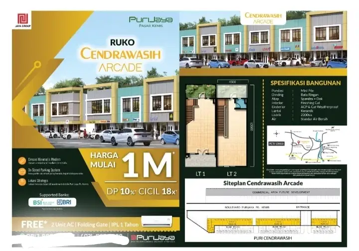 Ruko baru cendrawasih lokasi strategis bebas banjir DP cicil 20x