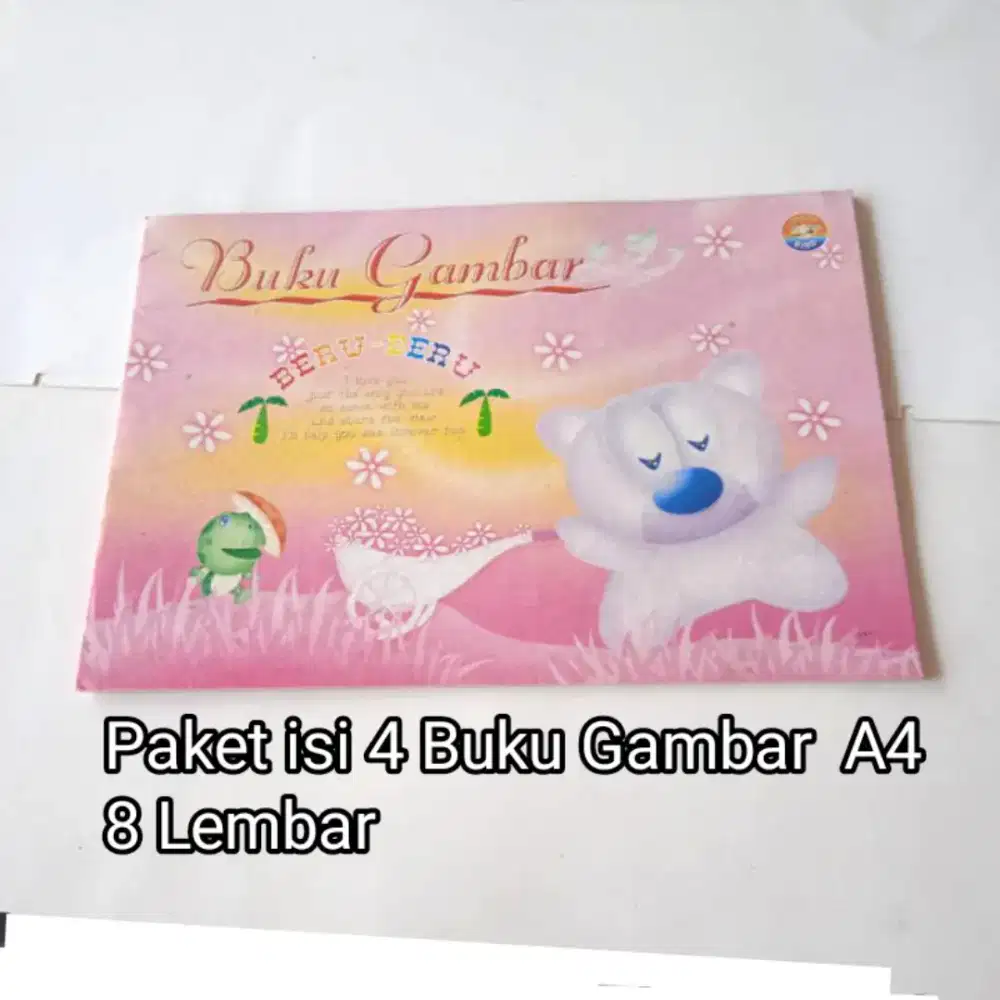 Paket 4 Buku Gambar A4 Egret Bird | Isi 8 Lembar | Tipis – Hemat