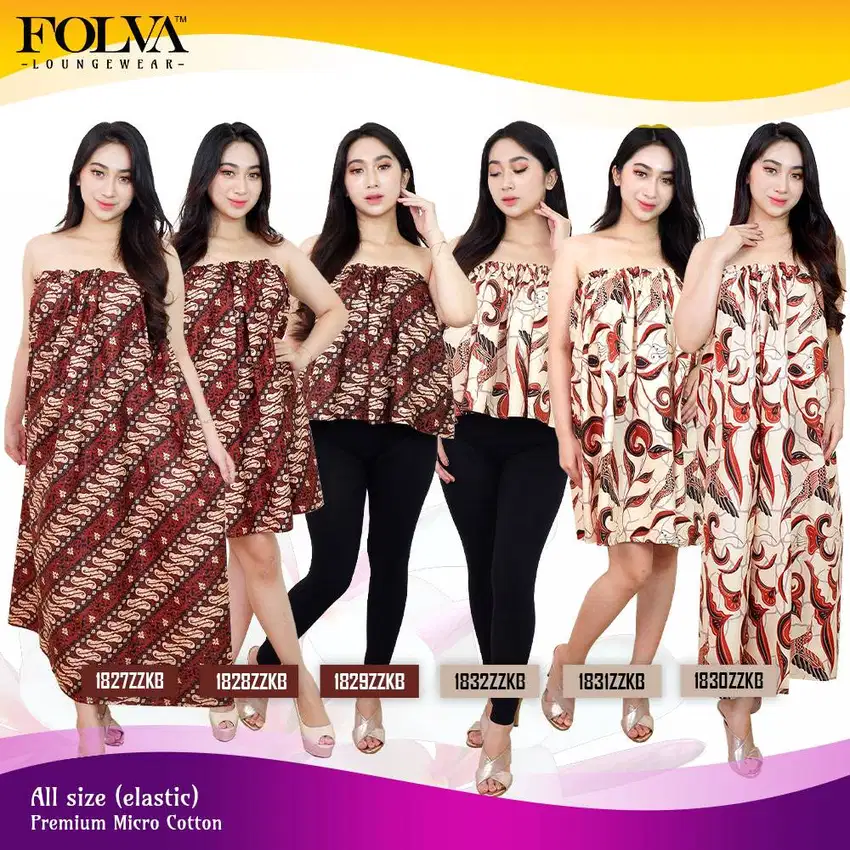 FOLVA Kemben SPA Salon Pijat Facial motif batik katun halus premium