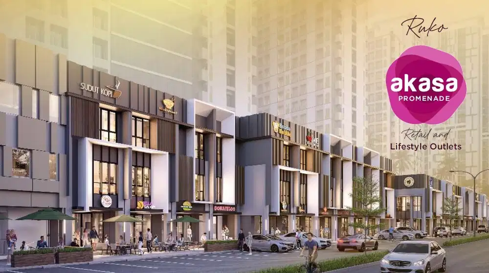 Dijual Ruko Baru Akasa Apartemen BSD Tangerang 2 LT 1 Man