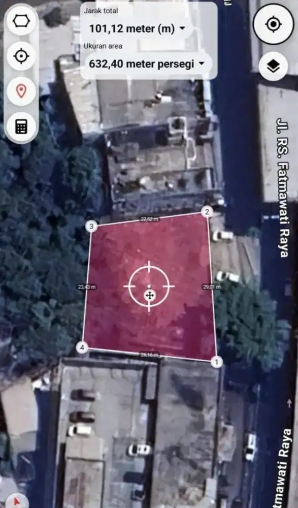 DISEWAKAN TANAH STRATEGIS SIAP BANGUN DI JL FATMAWATI RAYA