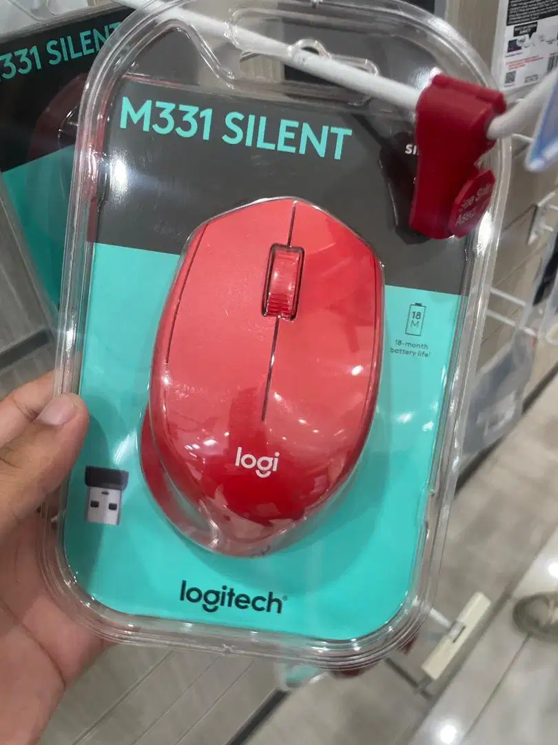 LOGITECH M331 SILENT MOUSE RED