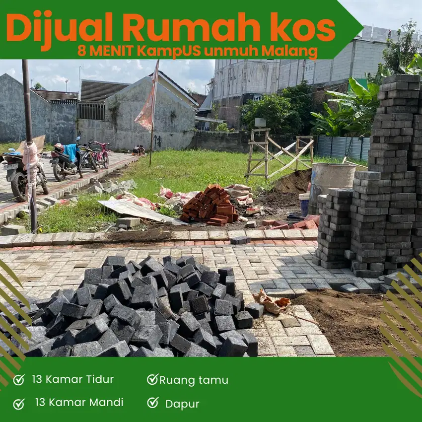 Dijual Kos Cluster 8 menit Kampus UNMUH Sengkaling