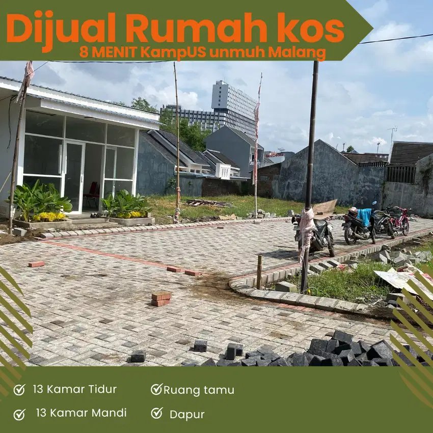Dijual Cluster kos 8 menit Kampus UMM Tlogomas