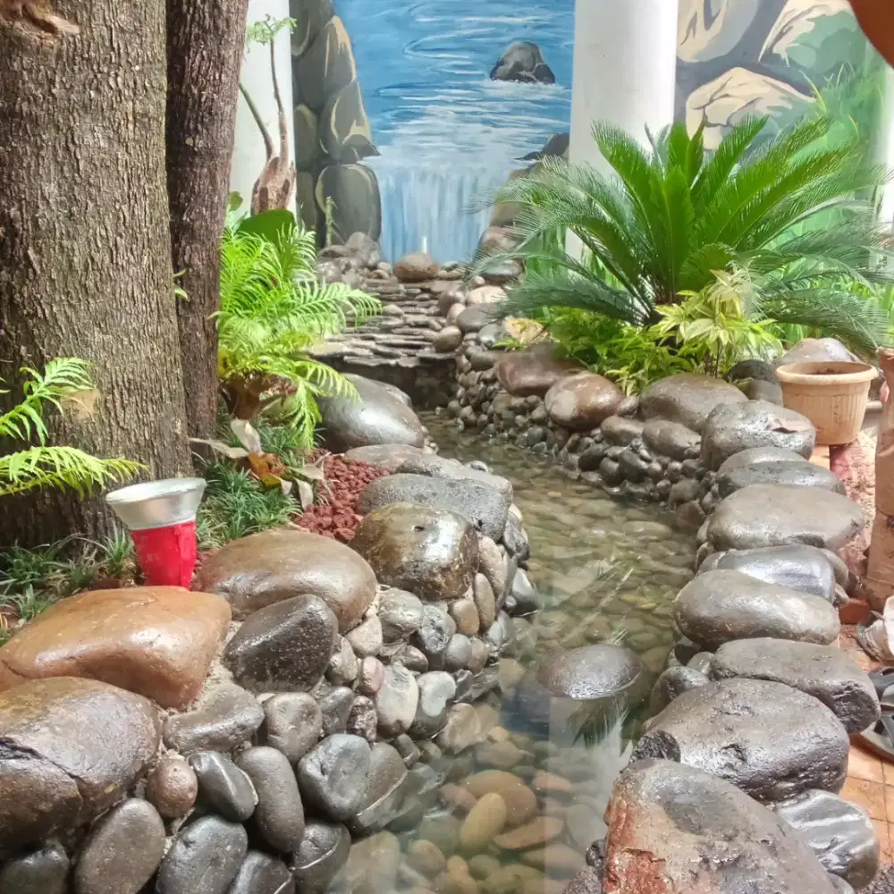 pembuatan kolam natural dengan batu alam