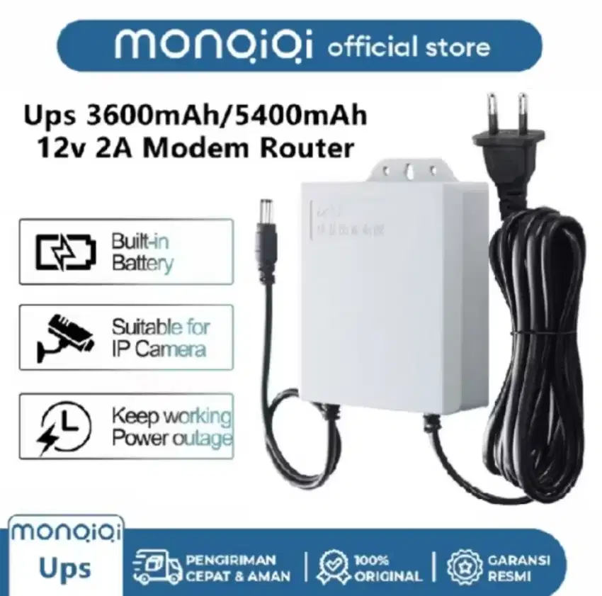 Ups mini,12V 2A,,,3600mah buat bekcap ,ruter wifi,cctv dll