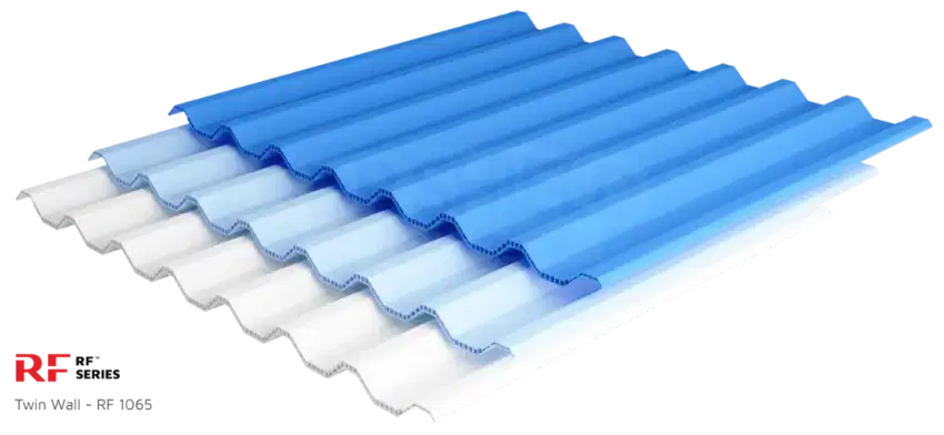atap dingin spandek pvc dr shield double layer twin wall