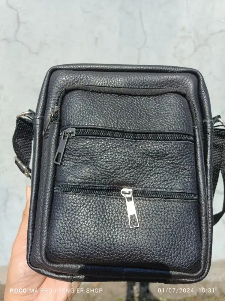 Tas Selempang Kulit Sapi Asli ( BISA COD )