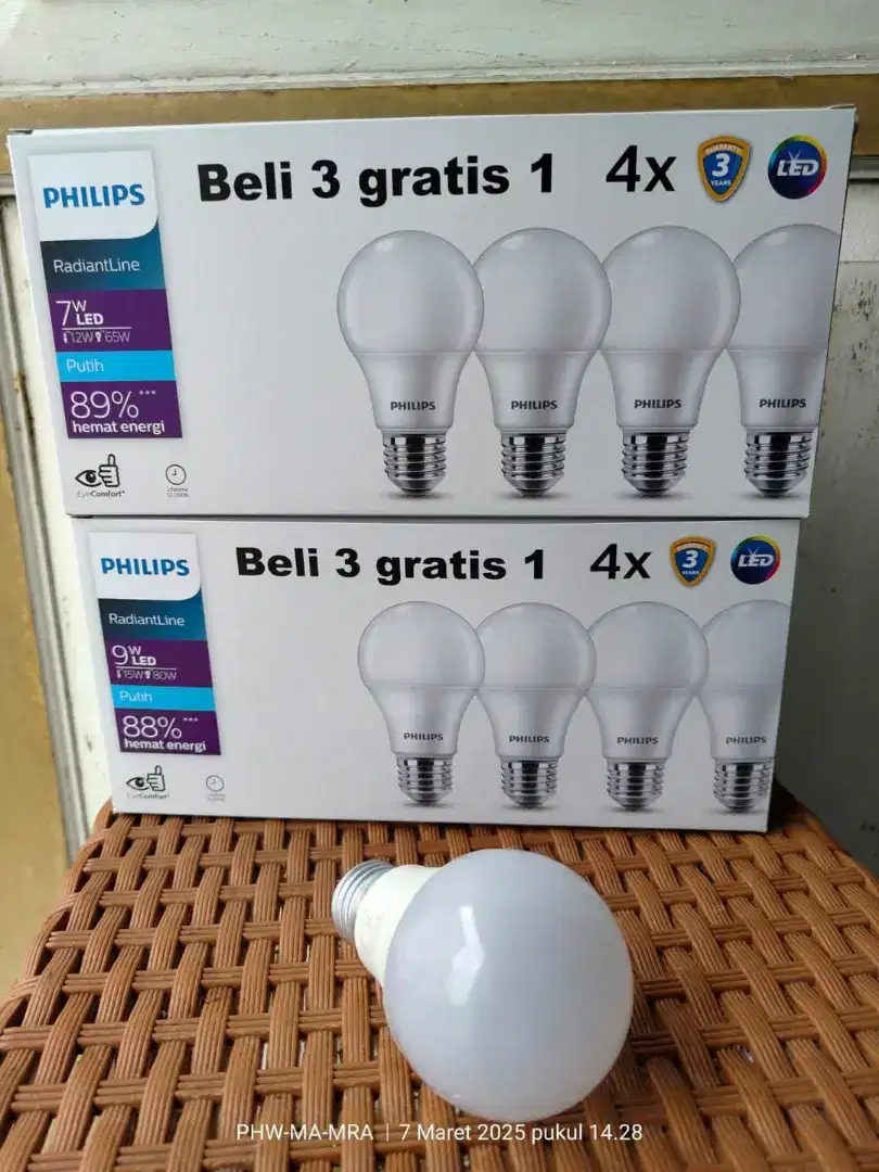Lampu LED PHILIPS ISI 4 ( BISA COD )